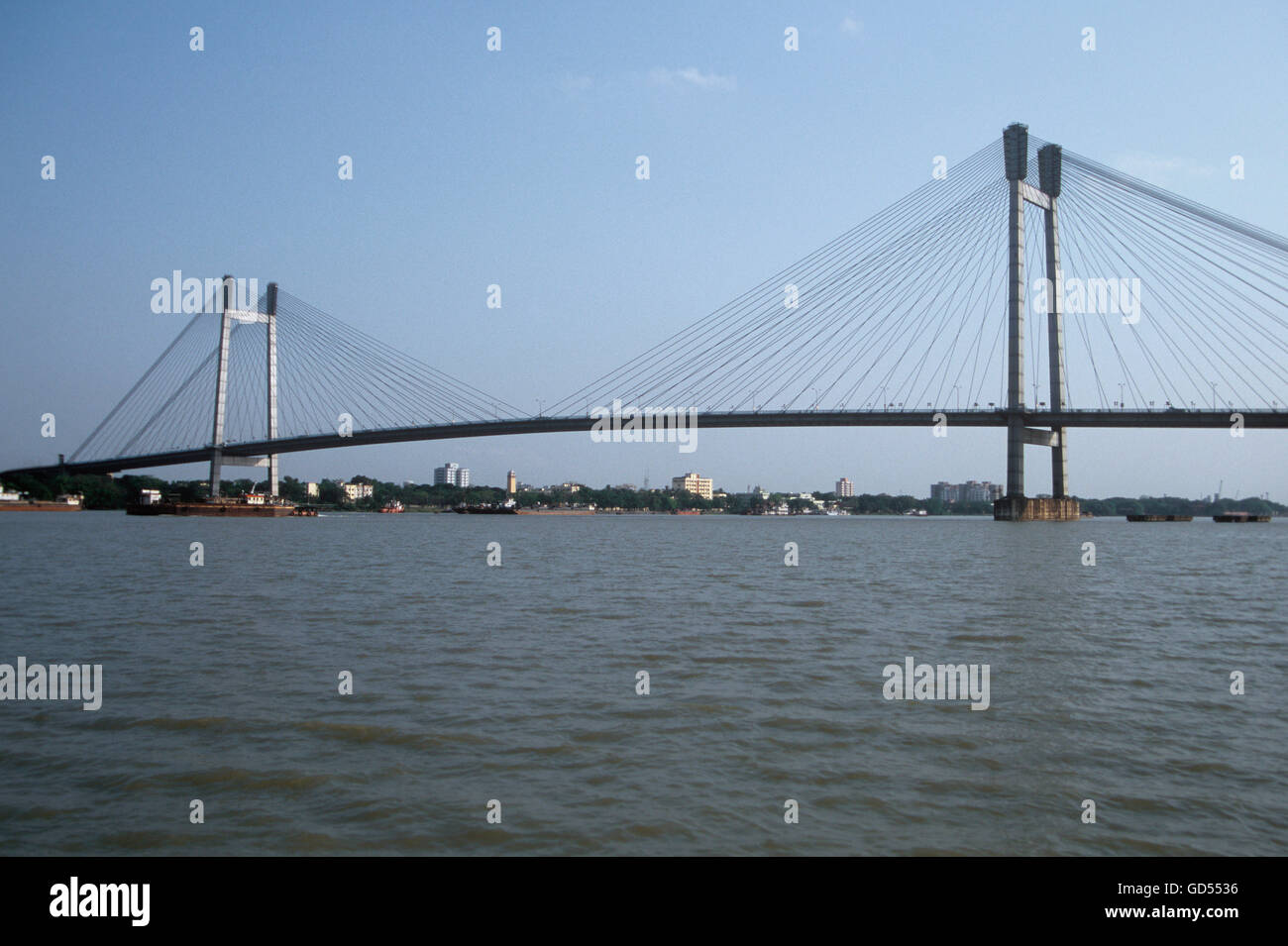 Secondo Hooghly Bridge o Vidyasagar Setu Foto Stock