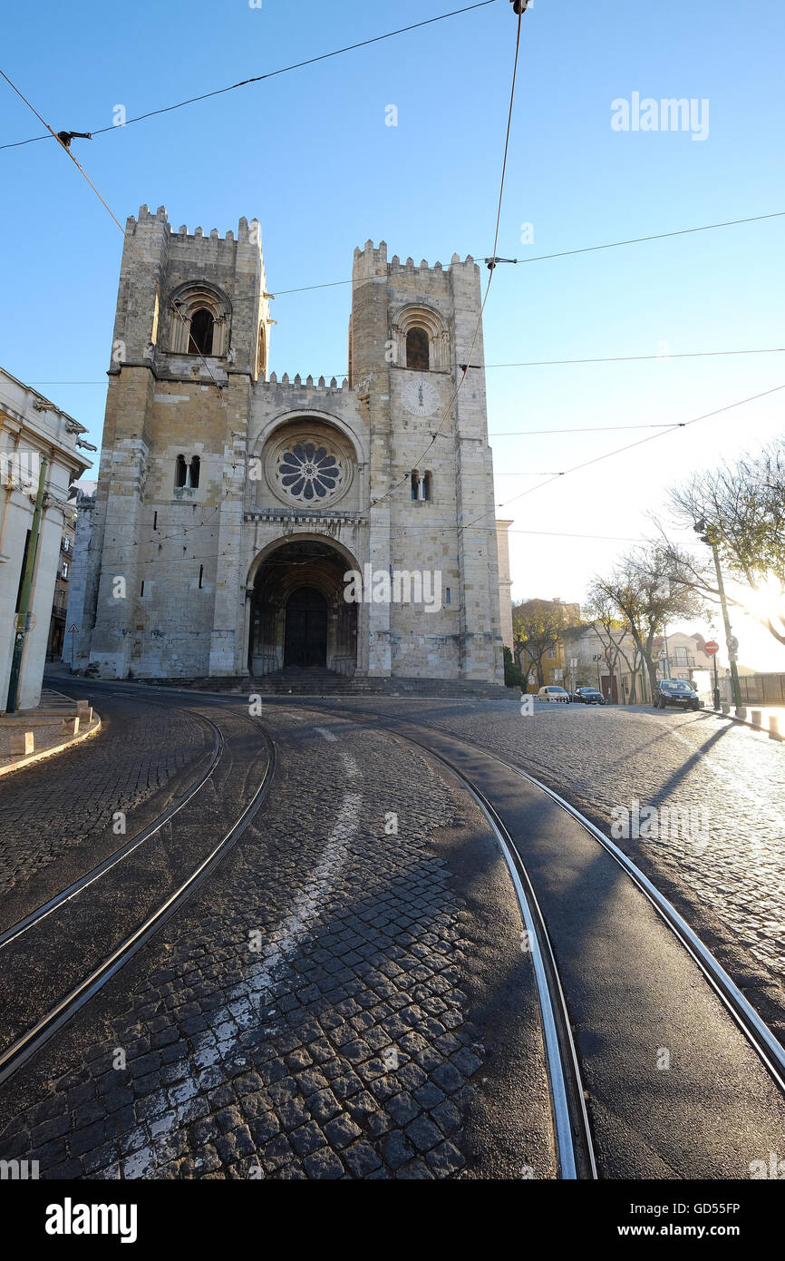 Cattedrale di Lisbona. Cattedrale Patriarcale di Santa Maria Maggiore a Lisbona Foto Stock