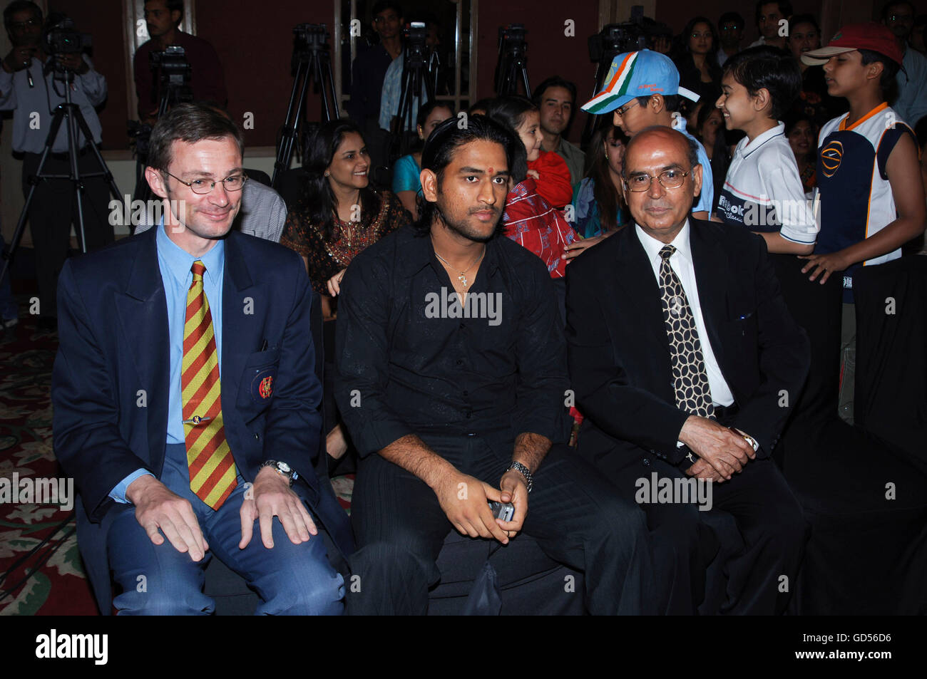 Dhoni a un party privato Foto Stock