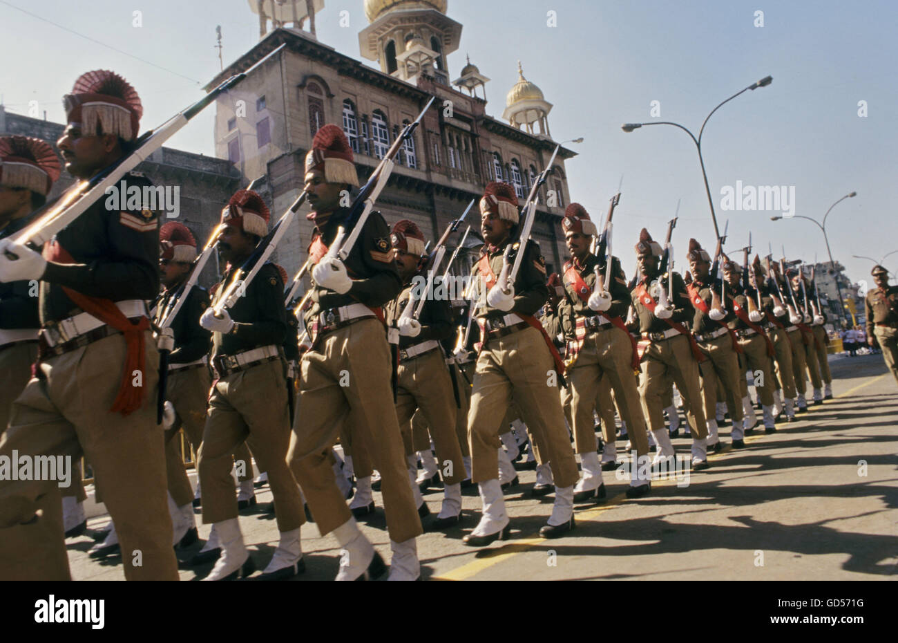 Contingente di polizia Foto Stock