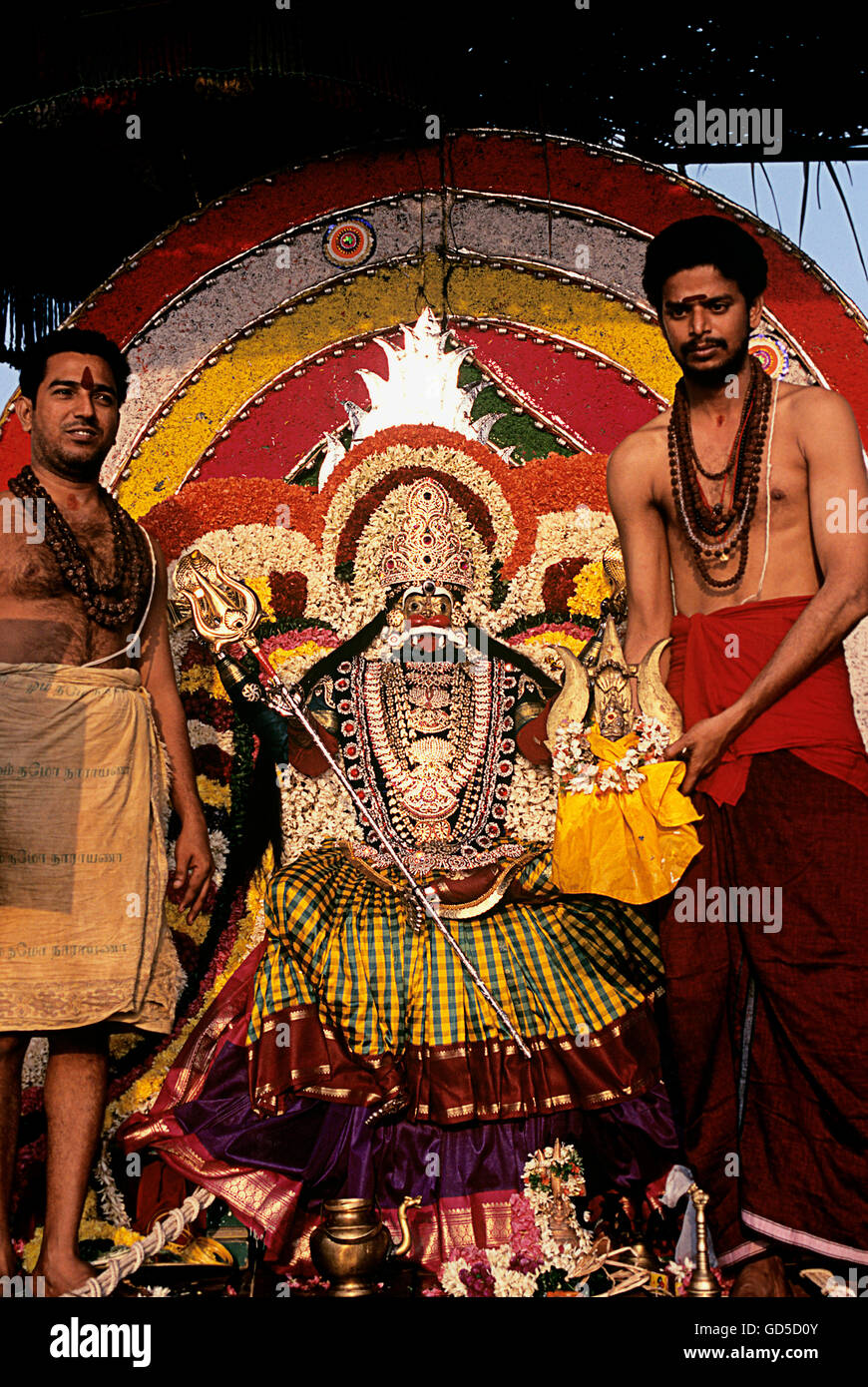 Decorate dea Kali Foto Stock