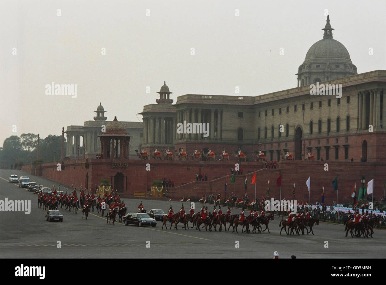 Veicoli V.I.P al Rashtrapati Bhavan Foto Stock