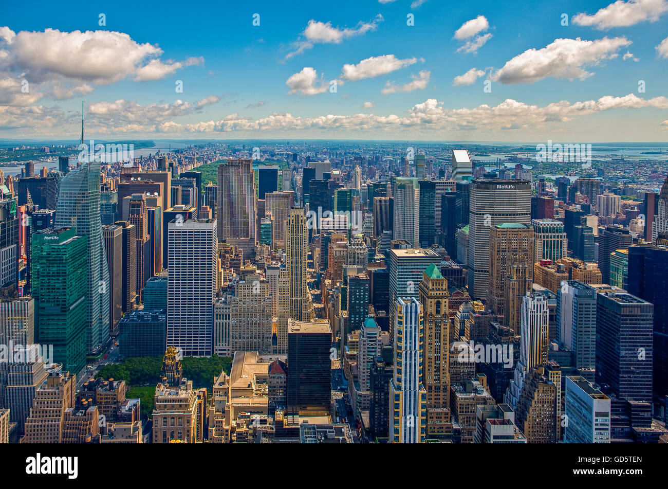 Stati Uniti, New York,Manhattan,città visto dall'osservatorio dell'Empire State Building Foto Stock