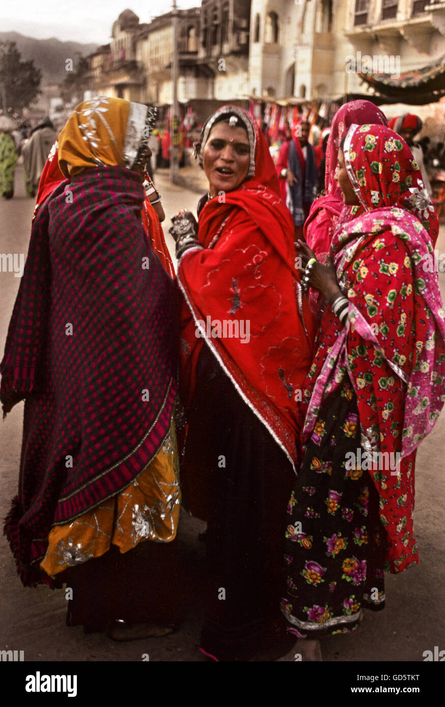 Le donne a Pushkar fair Foto Stock