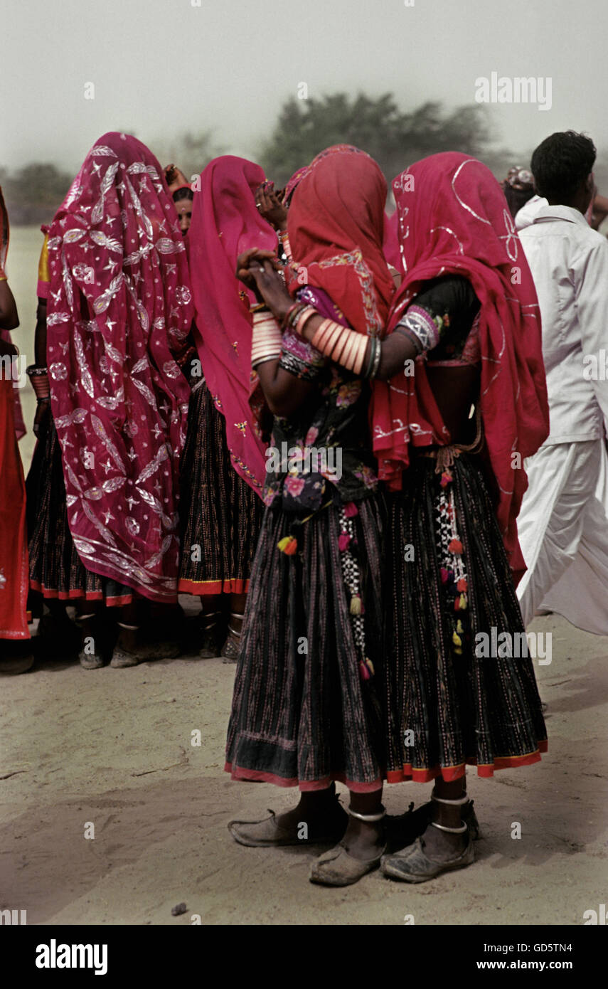 Le donne a Pushkar fiera Fiera Foto Stock