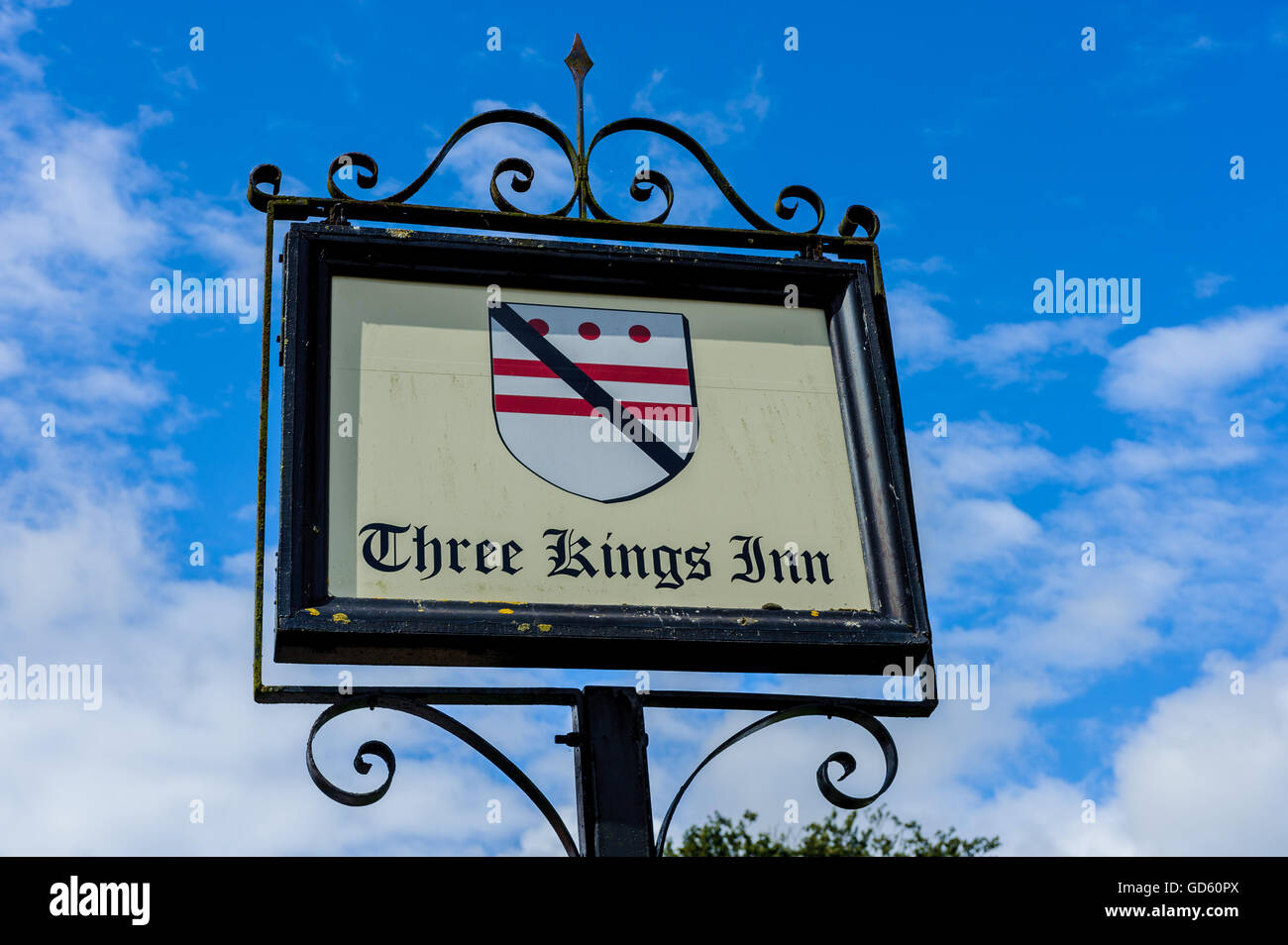 I tre Re Magi Inn, Threekingham, Lincolnshire, Inghilterra - un tradizionale villaggio inglese pub in un villaggio rurale - Pub segno Foto Stock