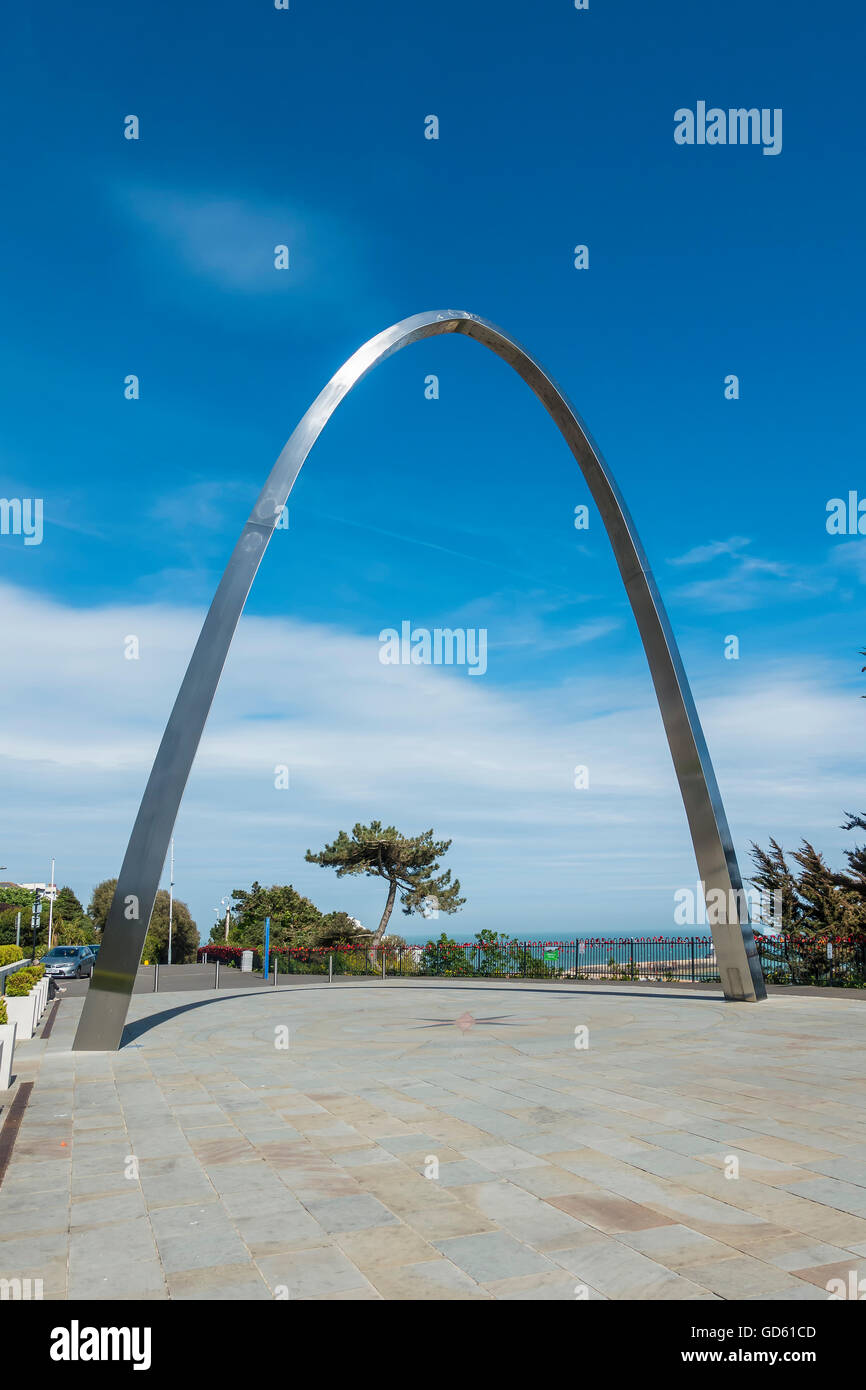 Passo corto Prima Guerra Mondiale Memorial Il Leas Folkestone Kent England Foto Stock