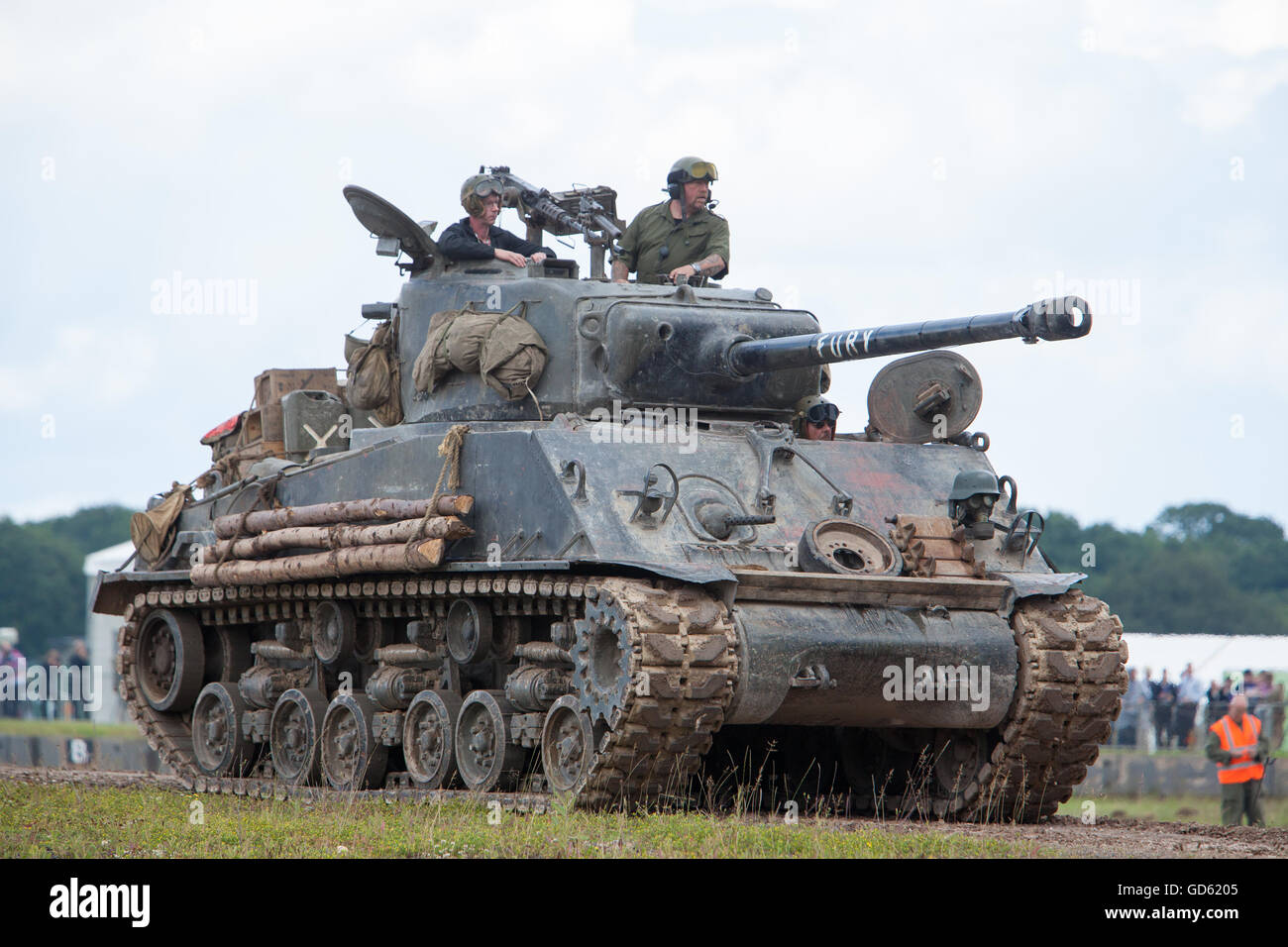 FURY Sherman M4 A2 E8 serbatoio come presentato nel filmato Fury con Brad Pitt, a Tankfest 2016 Foto Stock