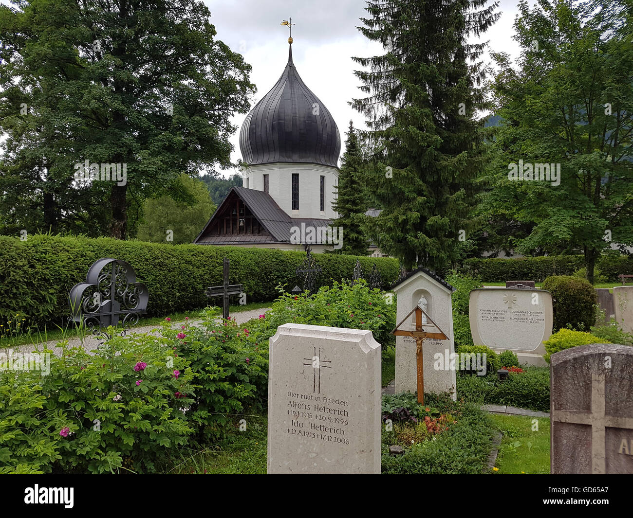 Kapelle, Bergfriedhof, Berchtegaden, Alta Baviera Foto Stock