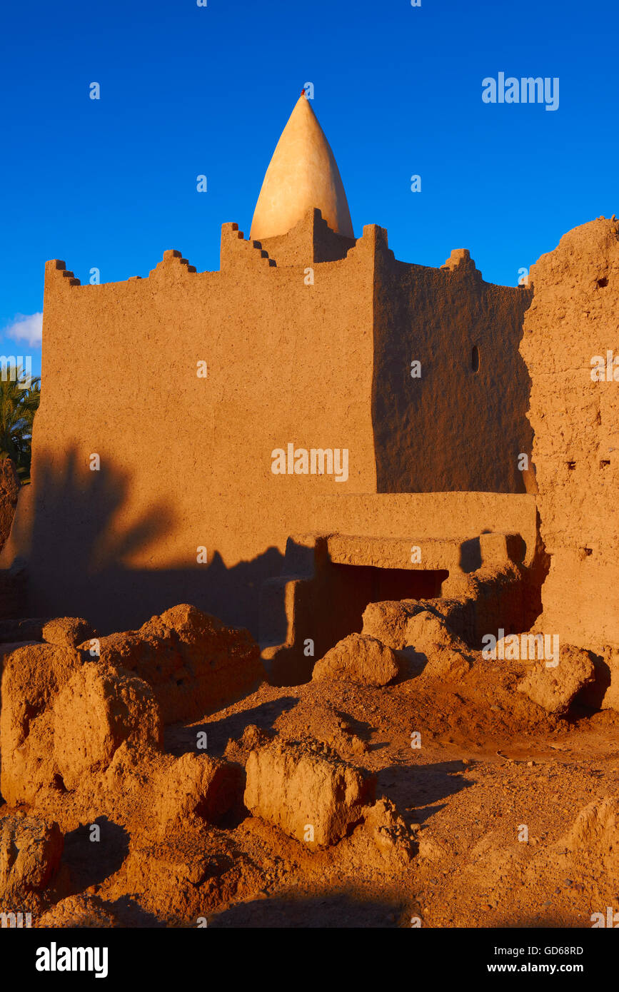 Marabout, tomba di un santo islamico, Morabito, tomba Santo, Ait Ben Moro, Ben Moro Kasbah, Skoura, Ouarzazate, Marocco Foto Stock