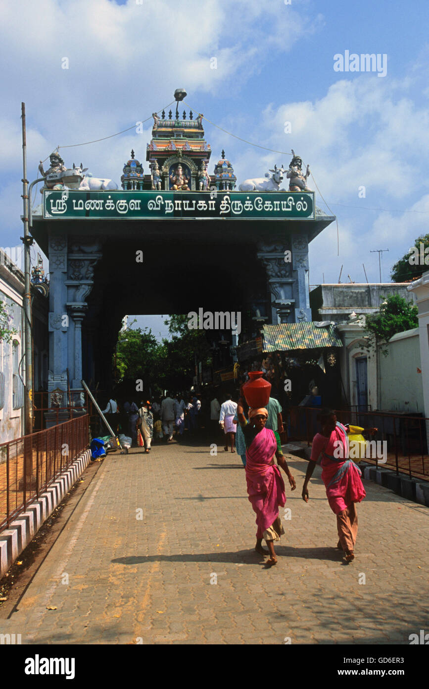 Manakula Vinayagar tempio Foto Stock