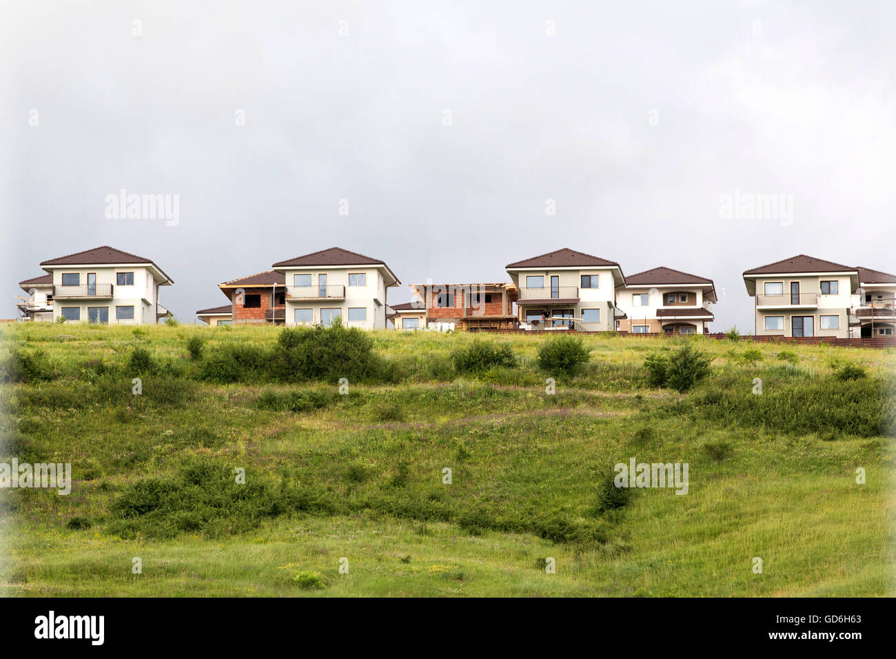 nuove case Foto Stock