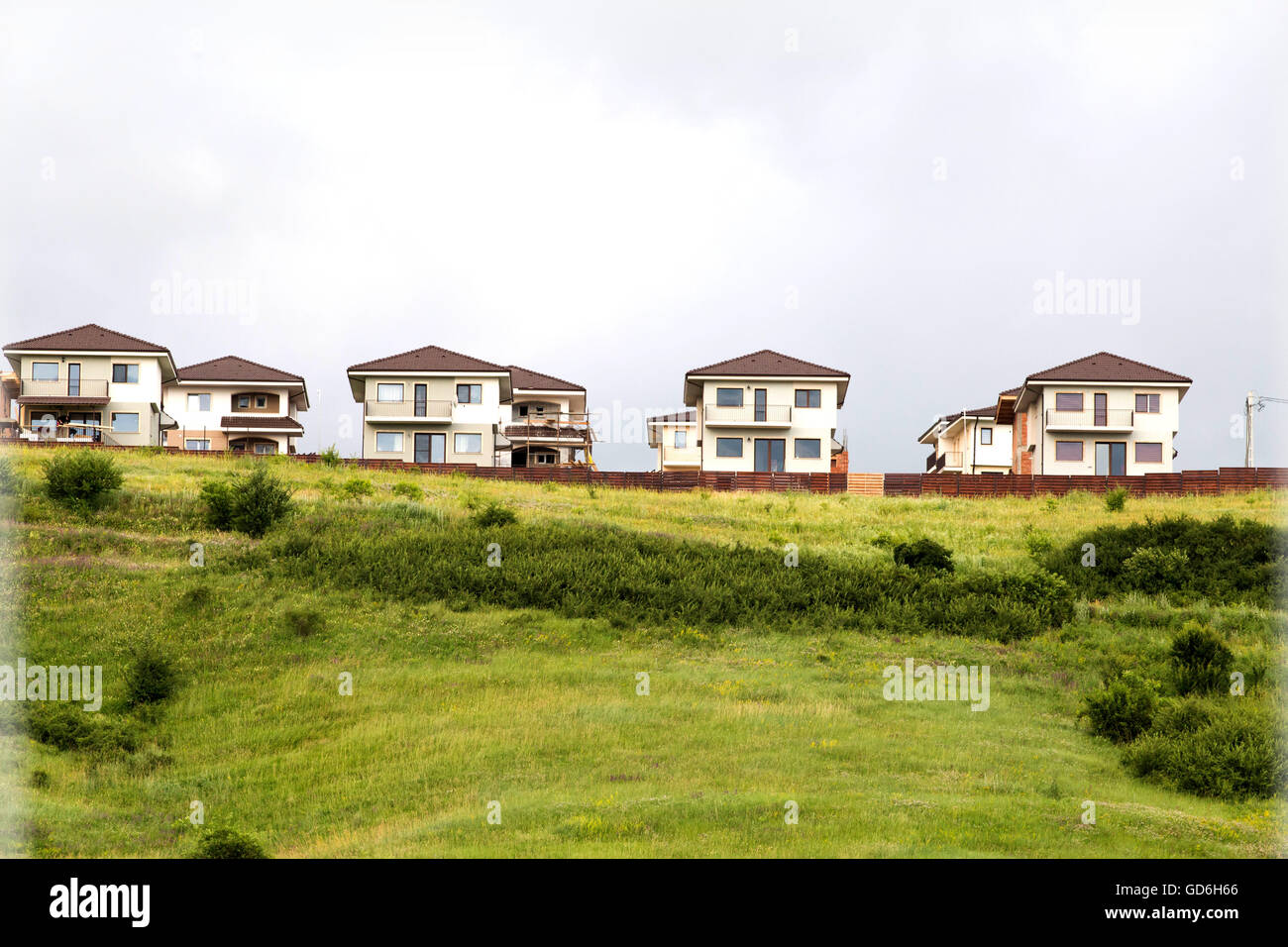 nuove case Foto Stock