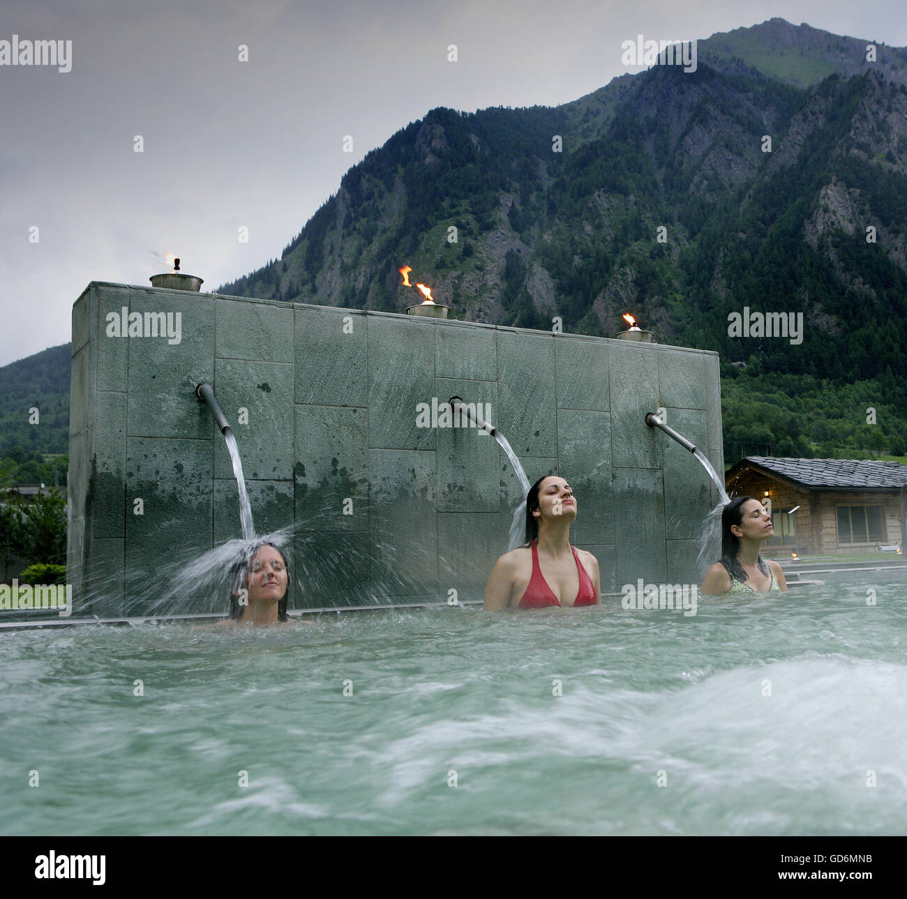 L'italia, valle d'Aosta, Aosta,Pré-Saint-Didier bagni termali Foto Stock