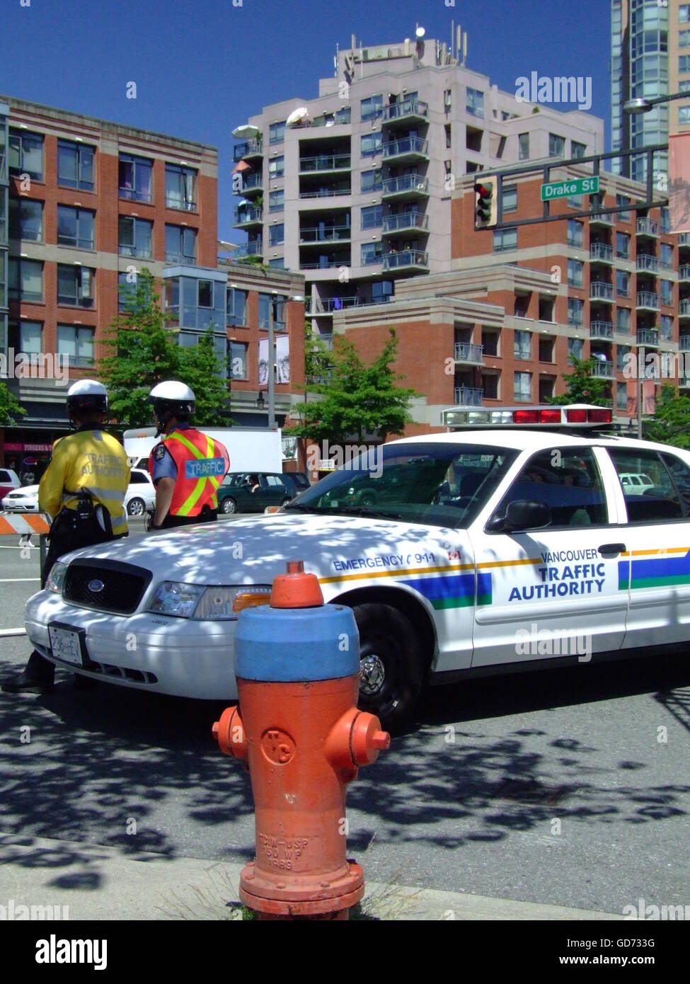 Vancouver autorità del traffico Foto Stock