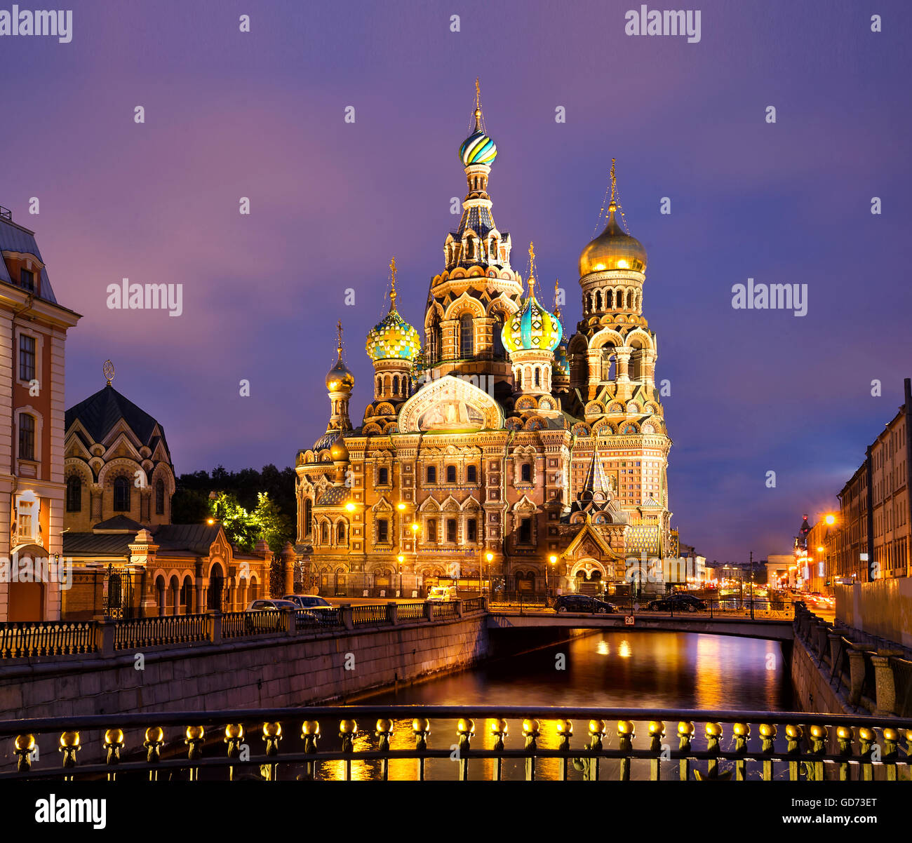 Cattedrale del Salvatore sul Sangue versato a San Pietroburgo, Russia. Foto Stock