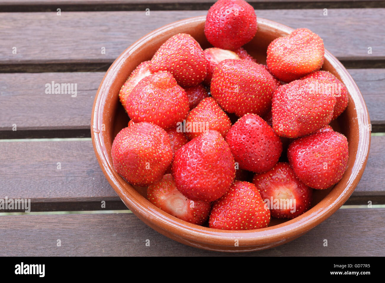 Coppa di fragole Foto Stock