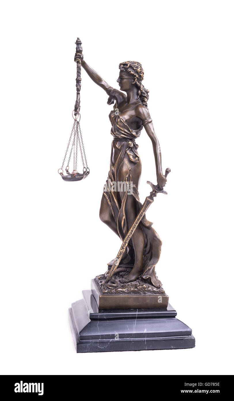Statua della giustizia, la nozione di diritto Foto Stock