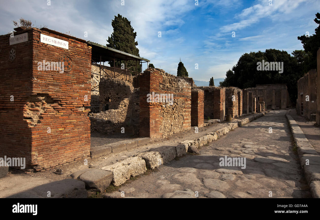 L'Italia. Rovine di Pompei. Foto Stock