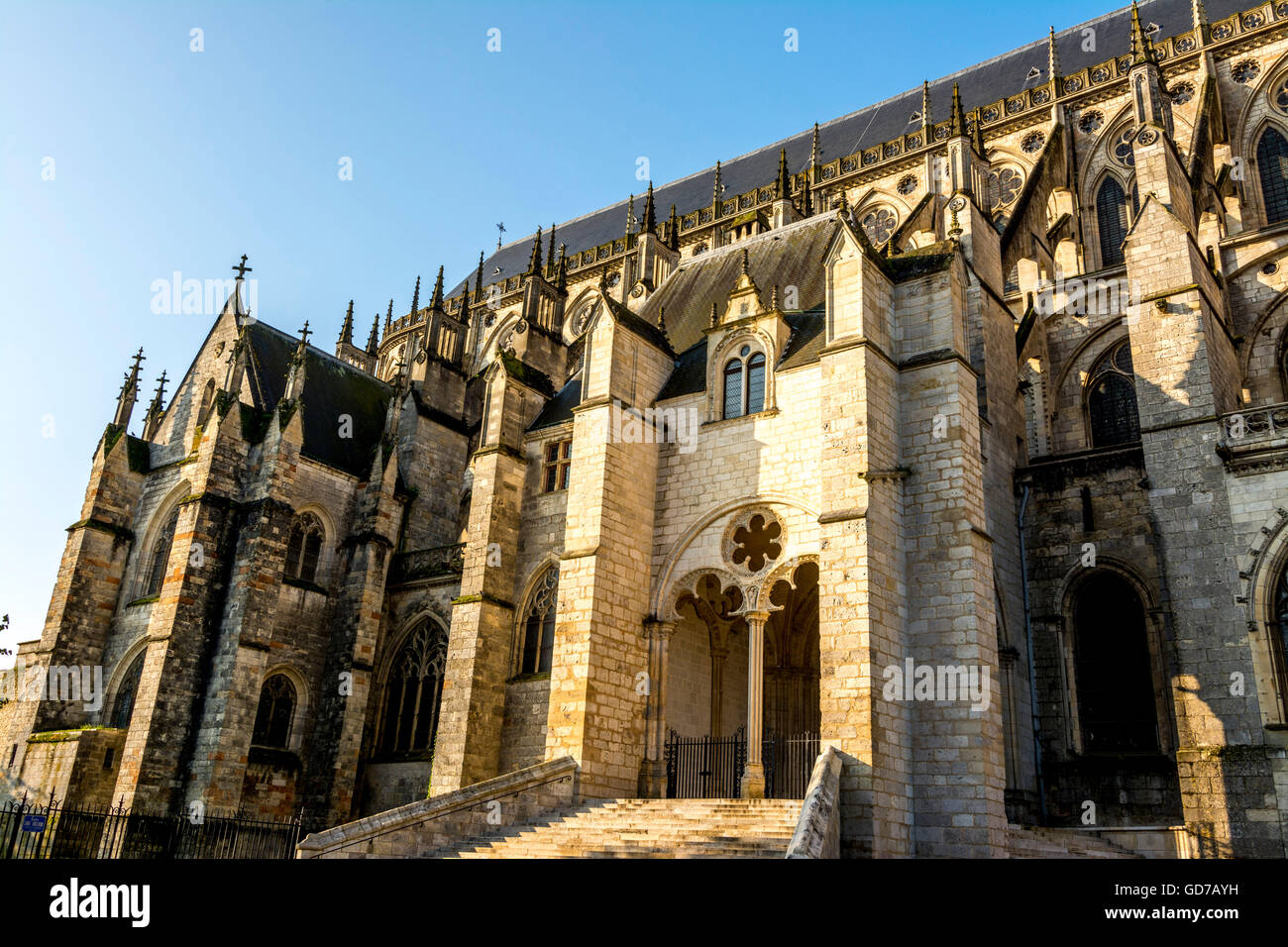 Cattedrale di Saint Etienne, Bourges, Cher, Sito Patrimonio Mondiale dell'Unesco, Francia, Europa Foto Stock