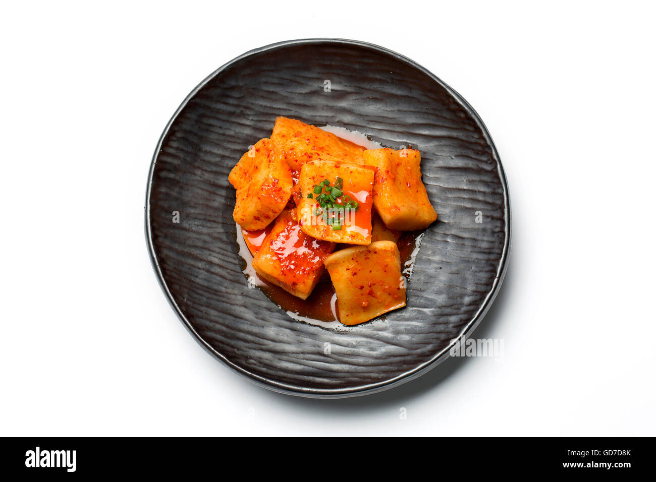 Coreano Tradizionale cibo - Kimchi (fermentati/Rafano sottaceto, Cucina Asiatica) / isolato su bianco Foto Stock