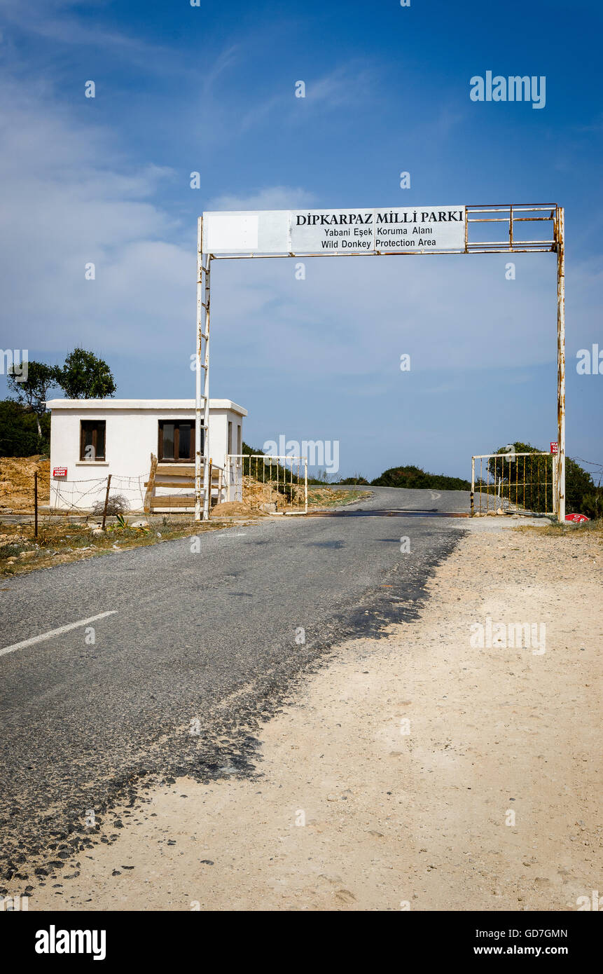 Asino selvatico area di protezione sulla penisola di Karpas, Cipro del Nord Foto Stock