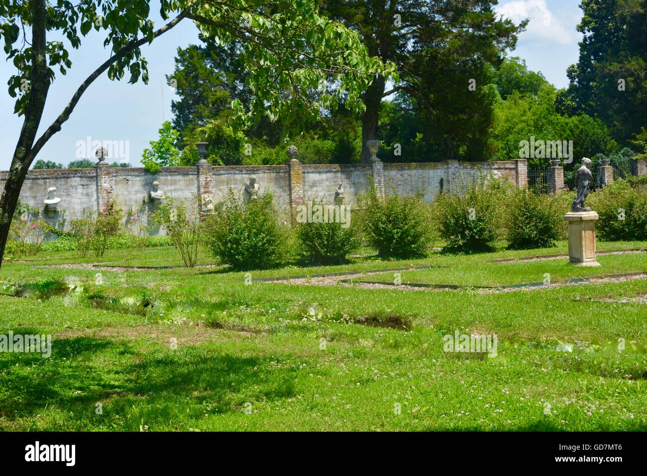 Giardino formale, giardino murato, vecchio giardino inglese Foto Stock