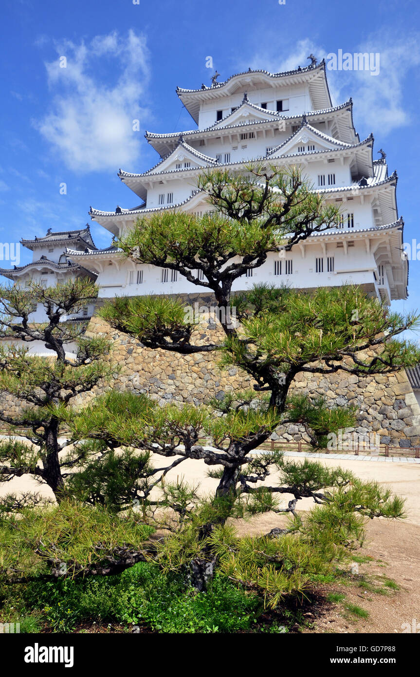 Il castello di Himeji, Prefettura di Hyōgo, Giappone Foto Stock
