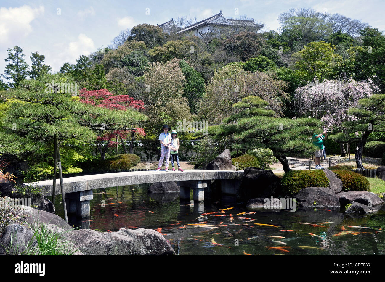 Giardino Kokoen, Himeji, Giappone. Foto Stock