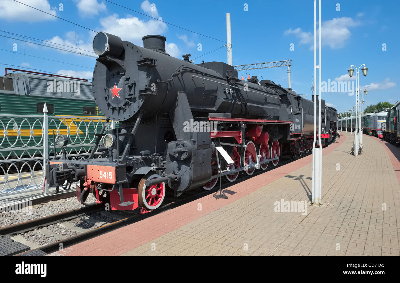 Locomotiva Serie TE (trofeo, equivalente serie E) TE-5415, è stato sviluppato in Germania durante la II Guerra Mondiale, costruito nel 1943 Foto Stock