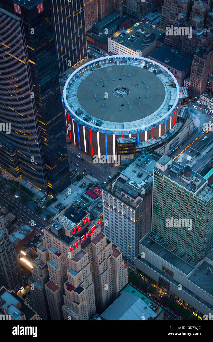 Madison Square Garden (spesso chiamato MSG o semplicemente il giardino) è un multi-purpose indoor arena nella città di New York Foto Stock
