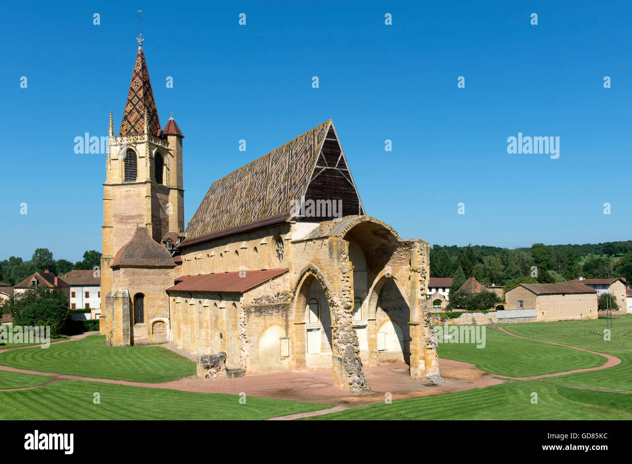 L'Europa, Francia, regione della Loira, La Benisson-Dieu, San Bernardo Abbey Foto Stock