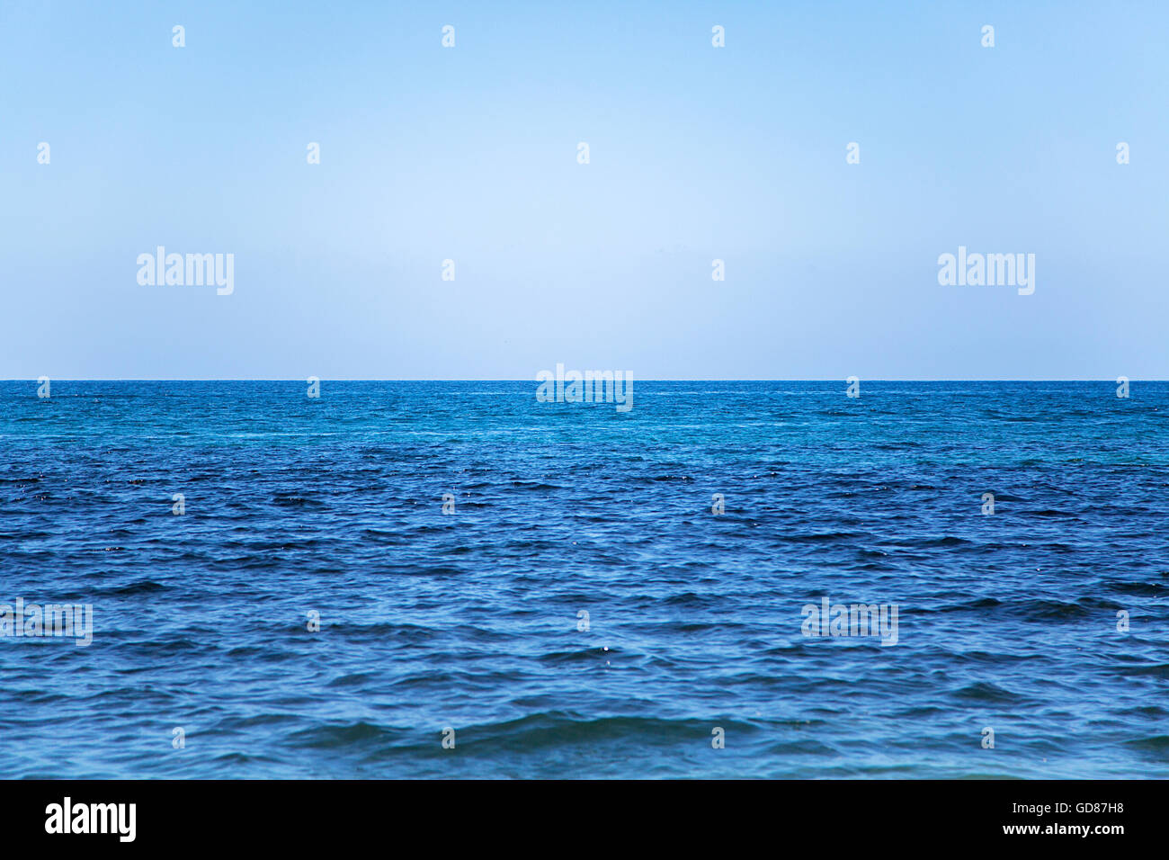 Vista oceano all orizzonte sull'Atlantico Foto Stock