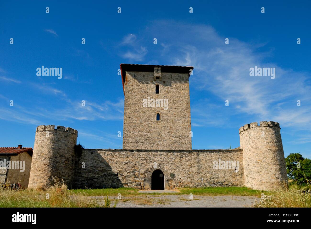 Immagine presa da torre fortificata, casa della famiglia Mendoza Foto Stock