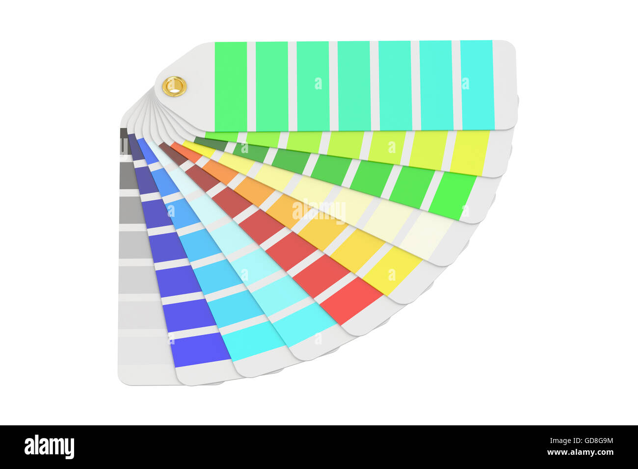 Colore Pantone guida tavolozza, rendering 3D isolati su sfondo bianco Foto Stock