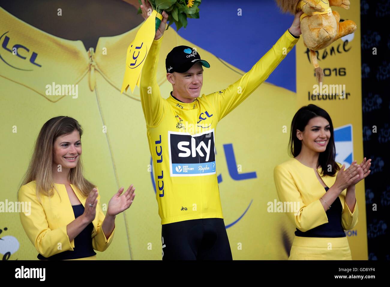 12.07.2017. Escaldes Engordany a revel, Francia. Tour de France, fase 10. Christopher Froome (GBR) del TEAM SKY durante la fase 10 del 2016 Tour de France a 197 km Stadio tra Escaldes-Engordany e revel, il 12 luglio 2016 in revel, Francia Foto Stock