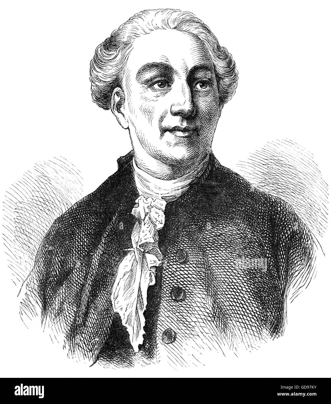 Jacques Necker (1732 - 1804 è stato uno statista francese Svizzero di nascita e il ministro delle finanze di Luigi XVI, incarico che ha svolto in piombo-fino alla Rivoluzione Francese nel 1789. Foto Stock