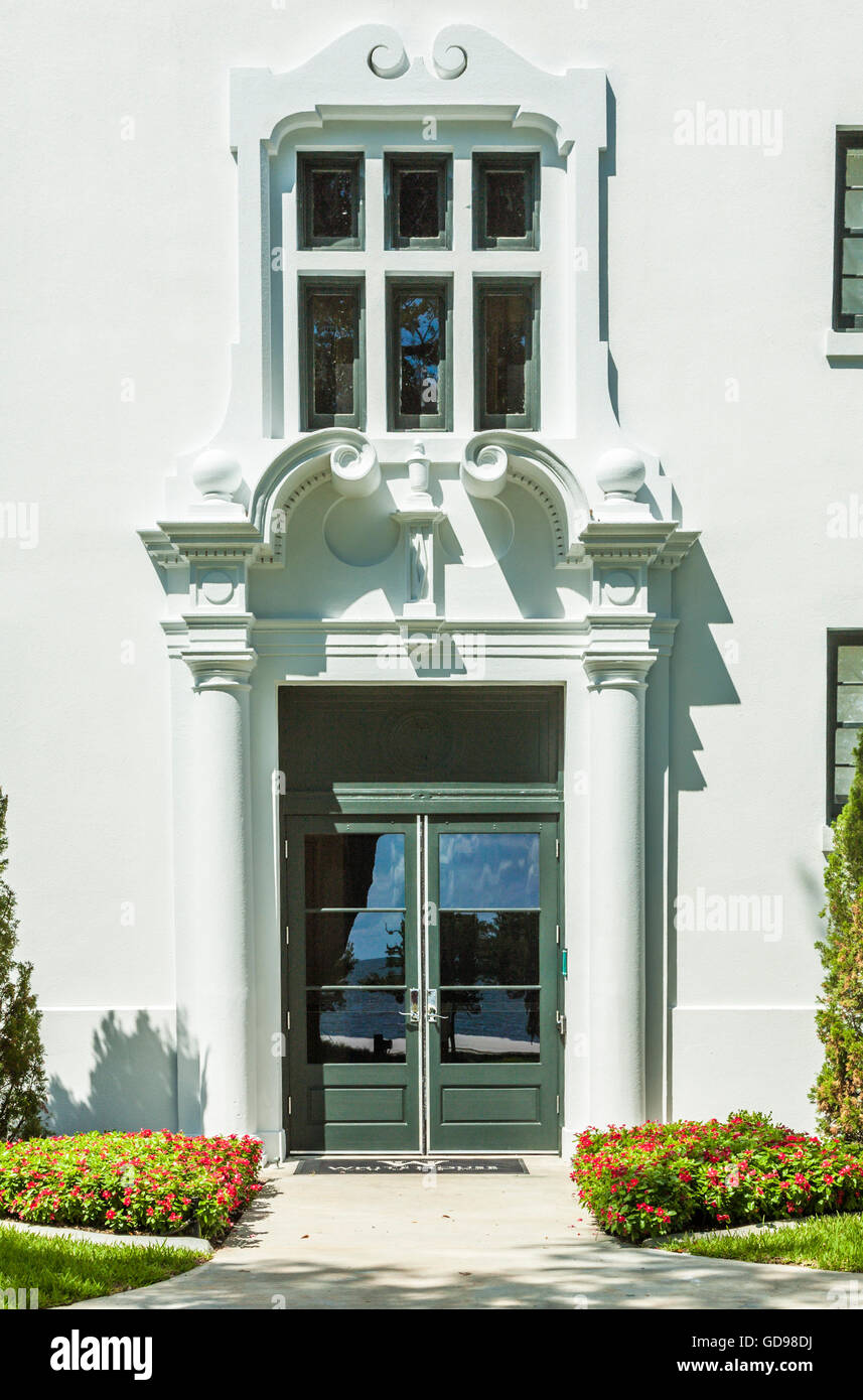 Dettagli architettonici della storica restaurata White House Hotel in Biloxi Mississippi Foto Stock