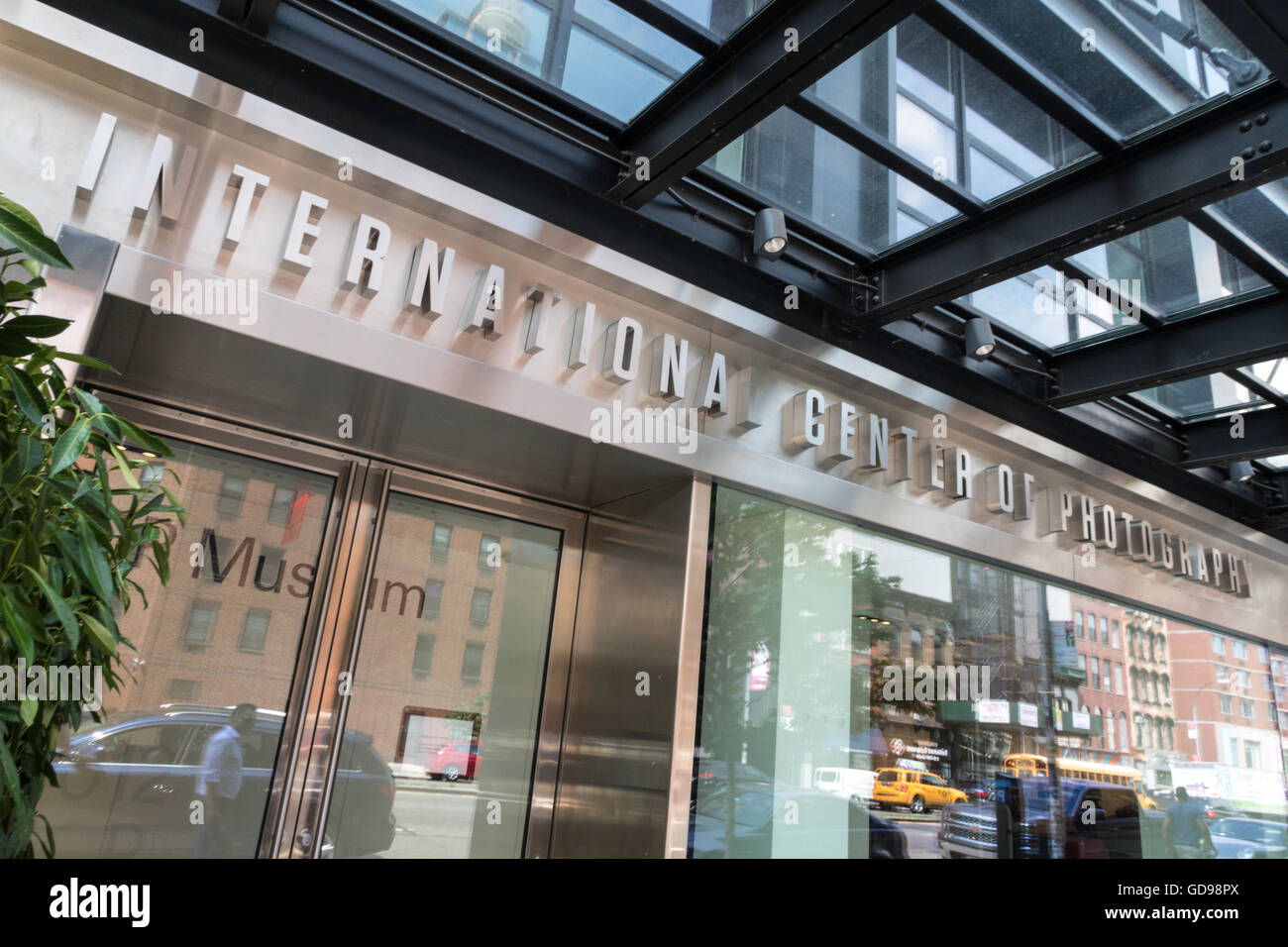 Ingresso anteriore, Centro Internazionale di Fotografia sulla Bowery, NYC, STATI UNITI D'AMERICA Foto Stock