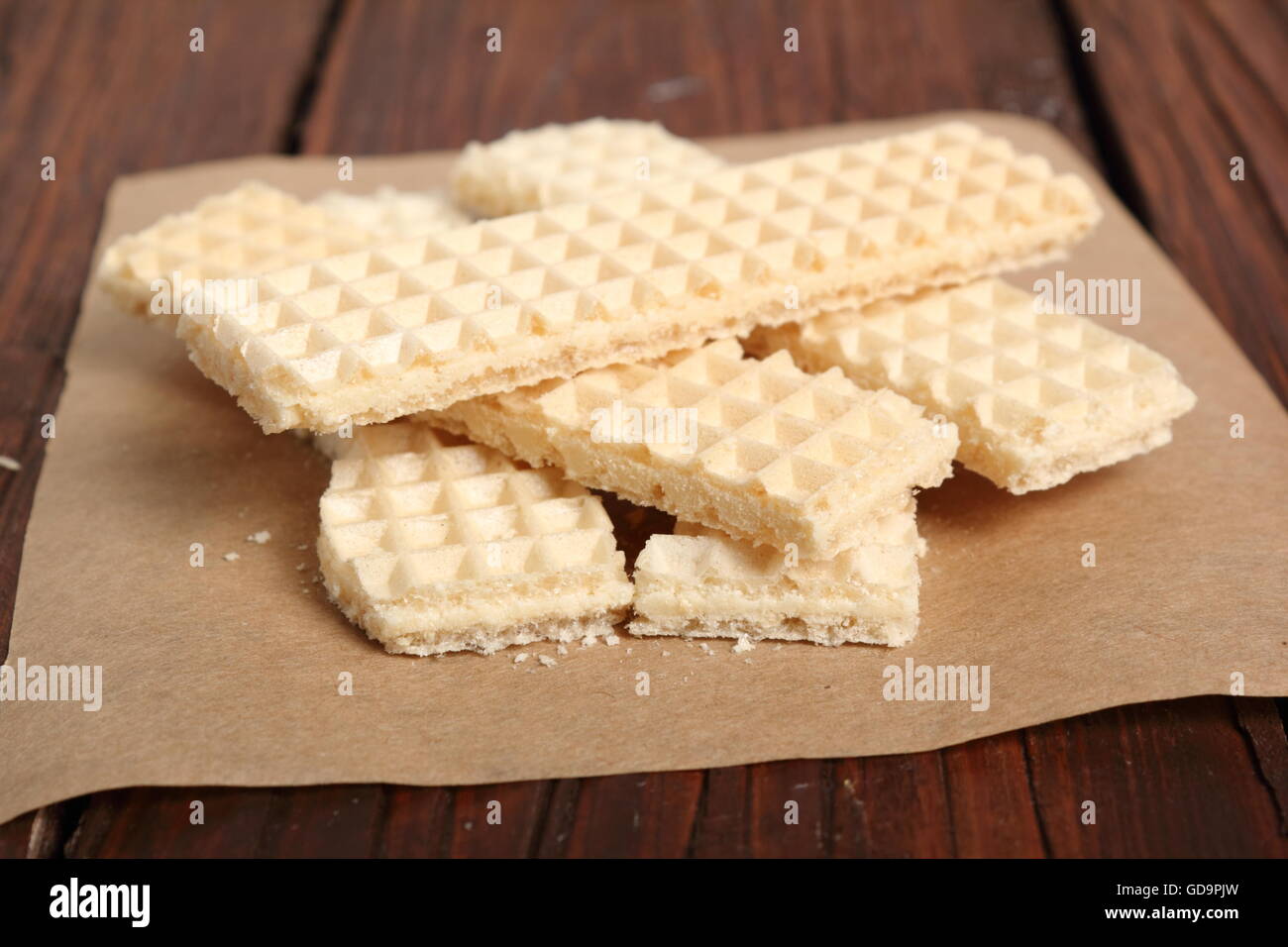 Crema Snack Wafer Foto Stock