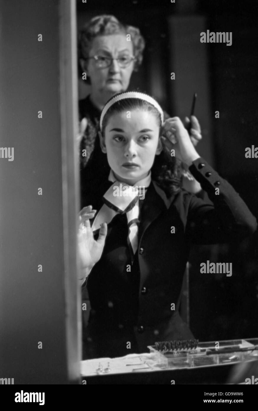 Audrey Hepburn in Vacanze Romane Foto Stock