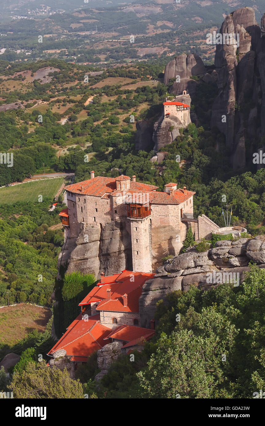 Meteora, Santo Monastero di Rousanou Santa Barbara, Grecia Foto Stock