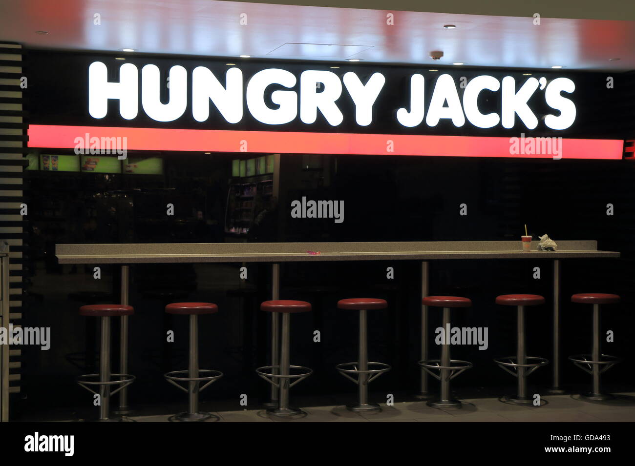 Hungry Jacks fast food. Foto Stock