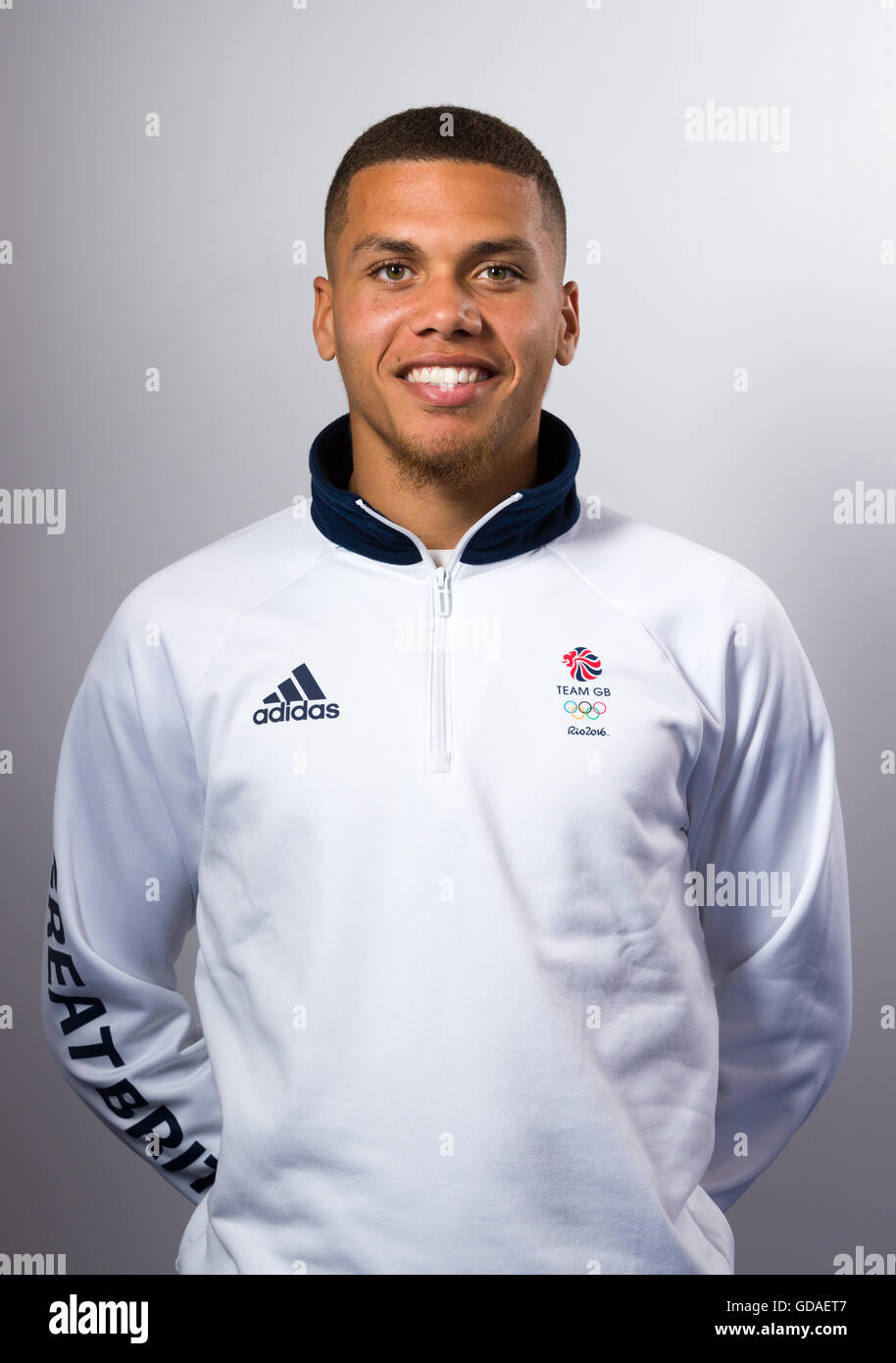 Elliot Giles durante il Team GB di arredare la sessione al NEC di Birmingham. Stampa foto di associazione. Picture Data: giovedì 14 luglio, 2016. Foto di credito dovrebbe leggere: John Walton/PA FILO Foto Stock
