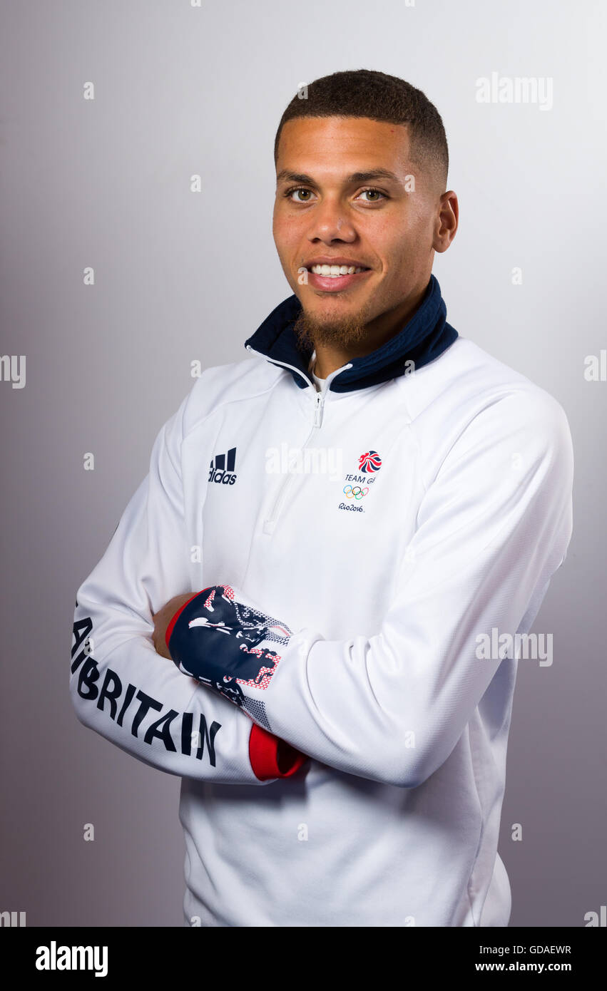 Elliot Giles durante il Team GB di arredare la sessione al NEC di Birmingham. Stampa foto di associazione. Picture Data: giovedì 14 luglio, 2016. Foto di credito dovrebbe leggere: John Walton/PA FILO Foto Stock