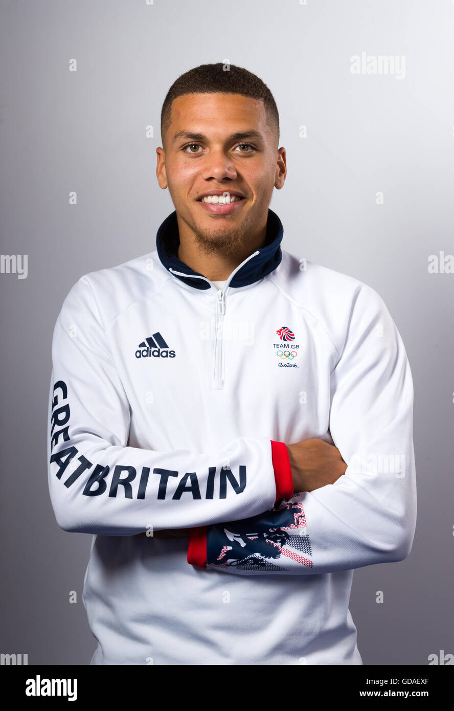 Elliot Giles durante il Team GB di arredare la sessione al NEC di Birmingham. Stampa foto di associazione. Picture Data: giovedì 14 luglio, 2016. Foto di credito dovrebbe leggere: John Walton/PA FILO Foto Stock