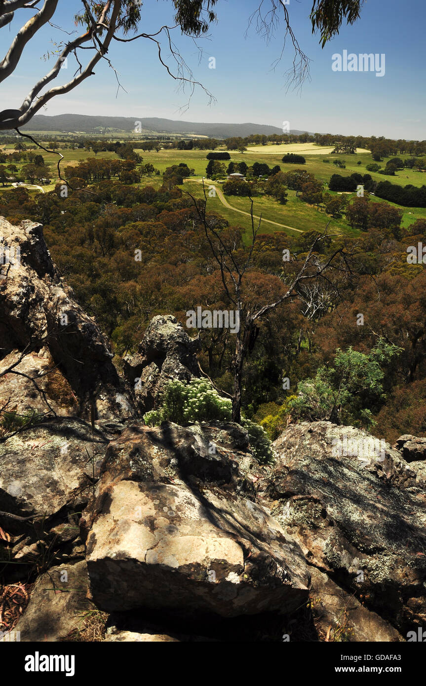 Australia, Victoria. Un luogo chiamato "Hanging Rock' Foto Stock