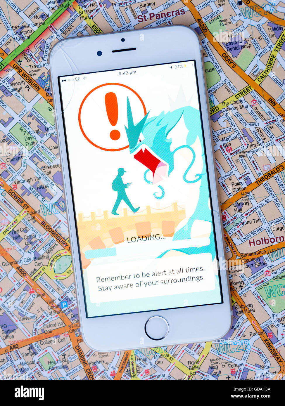 Pokemon andare un gioco di realtà aumentata gioco mobile gioco di realtà aumentata gioco mobile per iOS e dispositivi Android. Foto Stock