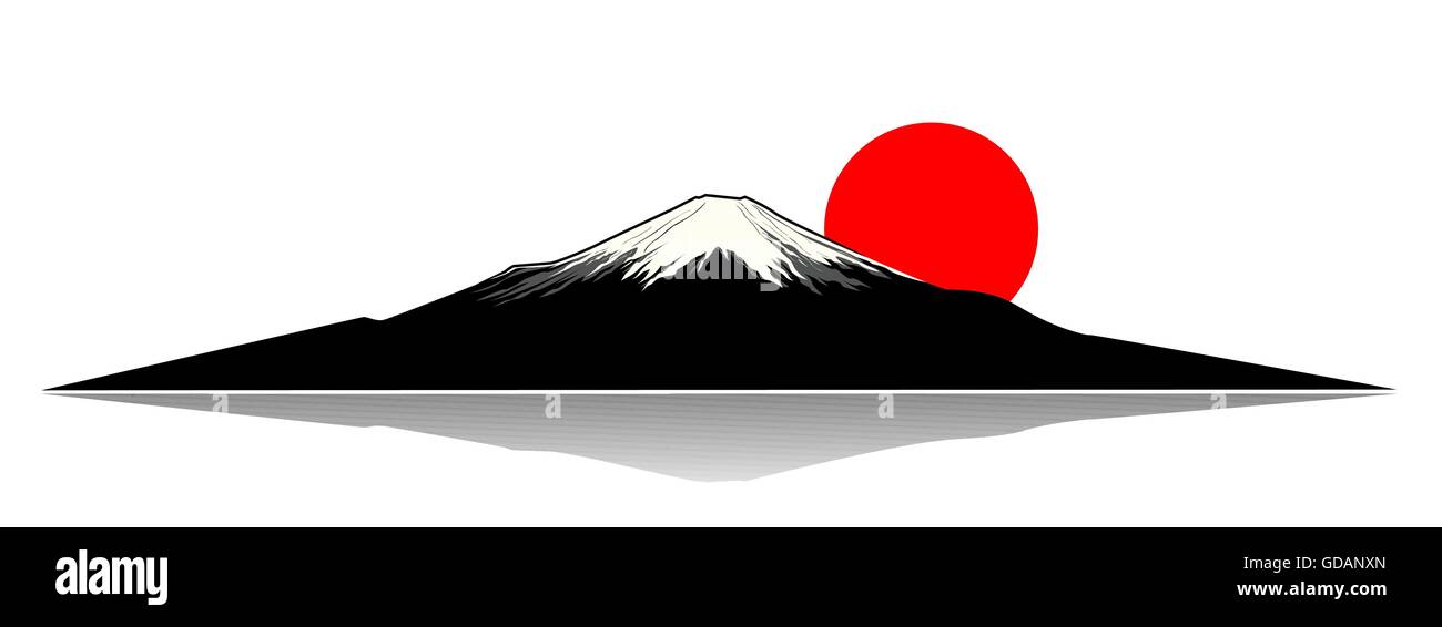 Monte Fuji Illustrazione Vettoriale