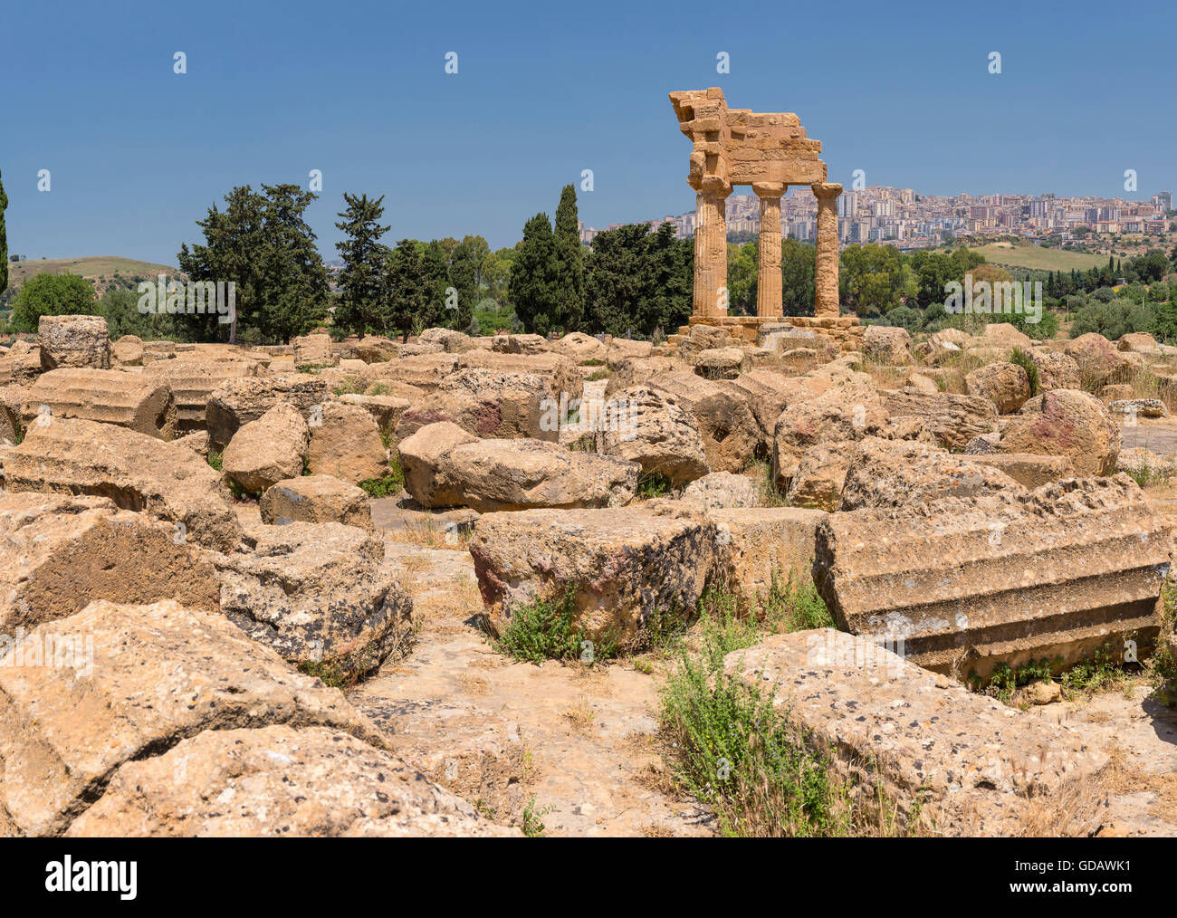 Valle di Templi,templi greci e rovine Foto Stock